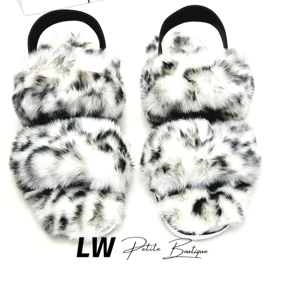 Dolce Vita Spotted Faux Fur Poochy Slingback Women's Slippers sz 9 - Picture 4 of 6